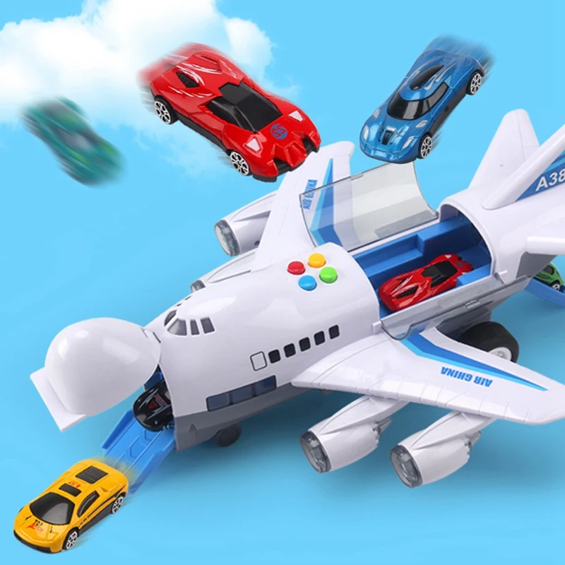 Музыкальная история симулятор трек инерции детская игрушка самолет большой размер пассажирский самолет дети Авиалайнер Игрушка автомобиль