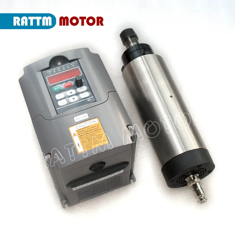 RATTMMOTOR 2.2KW CNC Spindle Kit – 110V Air-Cooled, 24000 RPM With ER20 Collet & VFD Inverter