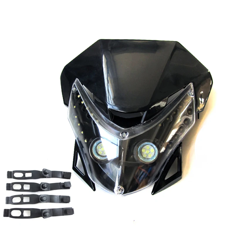 Motorcycle Universal LED Vision Headlight Street Fighter Bike Fairing