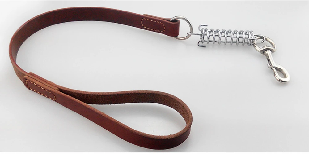 heavy duty leather dog leash