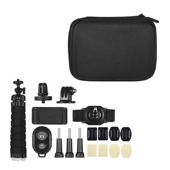 

Andoer Outdoor Sports Action Camera Accessories Kit 18 in 1 for AKASO EK7000 CAMPARK/GOPRO 7/Hero 6/5 for Xiaoyi Action Cameras