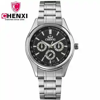 

Fashion CHENXI Quartz Black Dial Men Clock Watches Men Luxury Brand Men Full Steel Watch Relogio masculino Wristwatch PENGNATATE