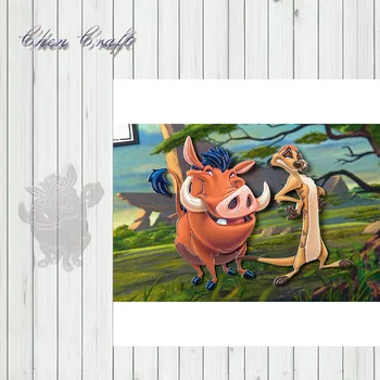 

Warthog and his little fox Metal Cutting Dies Stencils Scrapbooking Decorative Embossing Folder Carbon Steel Paper Card DIY