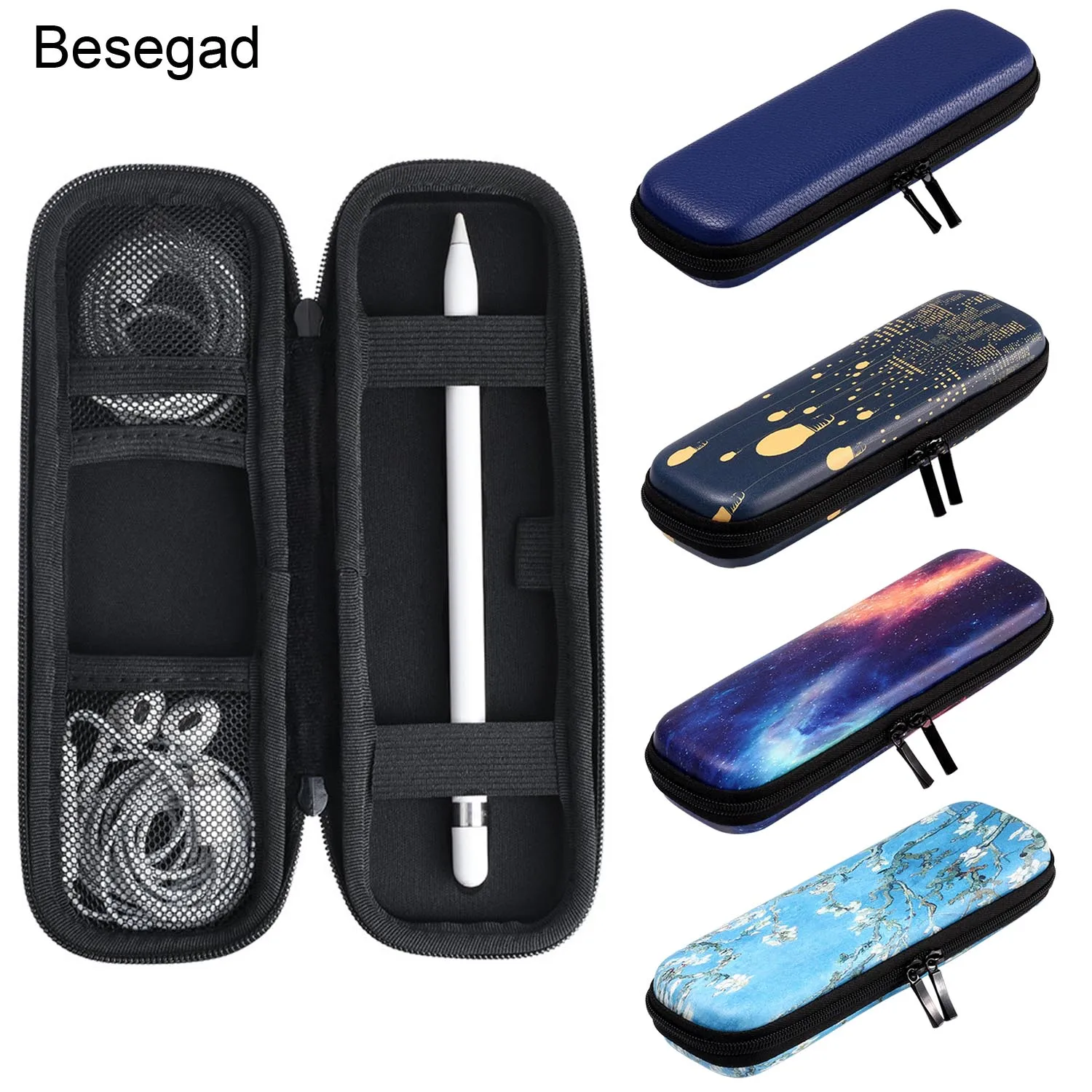 

Besegad Shockproof Travel Carrying EVA Hard Holder Case Protective Box Bag for Apple Pencil iPencil Airpods 9.7 10.5 Accessories