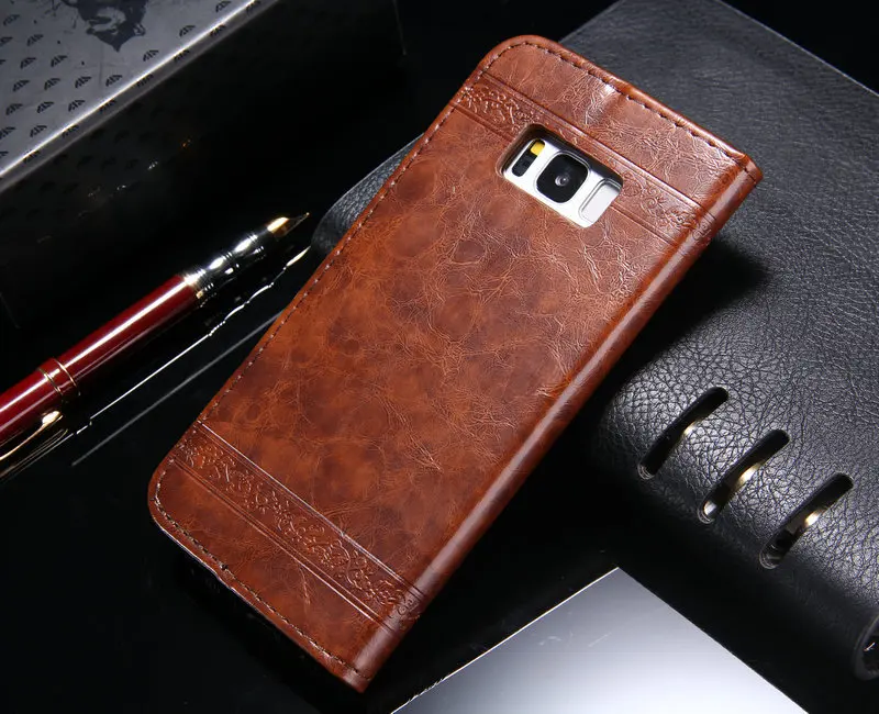 Деловой кожаный чехол-книжка для samsung Galaxy S8/S8 Plus, чехол-подставка, чехол-кошелек для samsung S7 S6 Edge Note 8, сумка для телефона