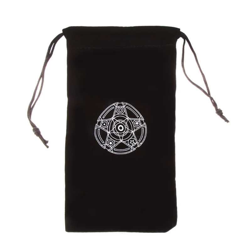 

THOSSTII Velvet Pentagram Tarot Card Storage Bag Toy Home Mini Drawstring Package For Playing cards