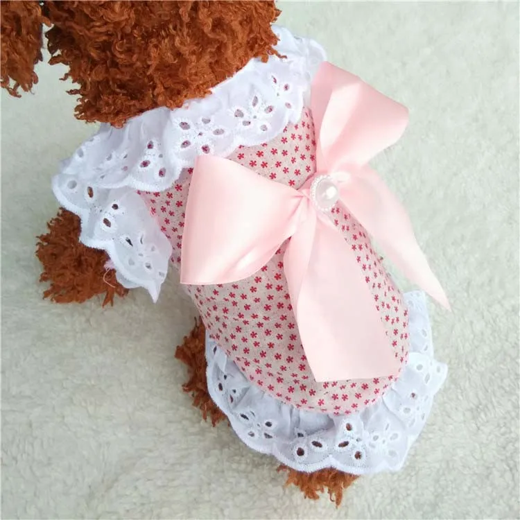 Summer New Cat Dog Clothes Puppy Dog Princess Dress Shirt With Nylon Lace Sexy Breathable Pet Clothing for Chihuahua Teddy XS S M L XL9