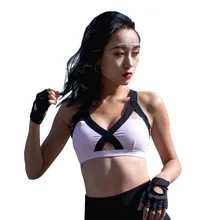 Fitness Yoga Cross Strap Womens Gym Running Padded Tank Athletic Chest Pad Vest Underwear Push Up Women Sport Sports Bra Top