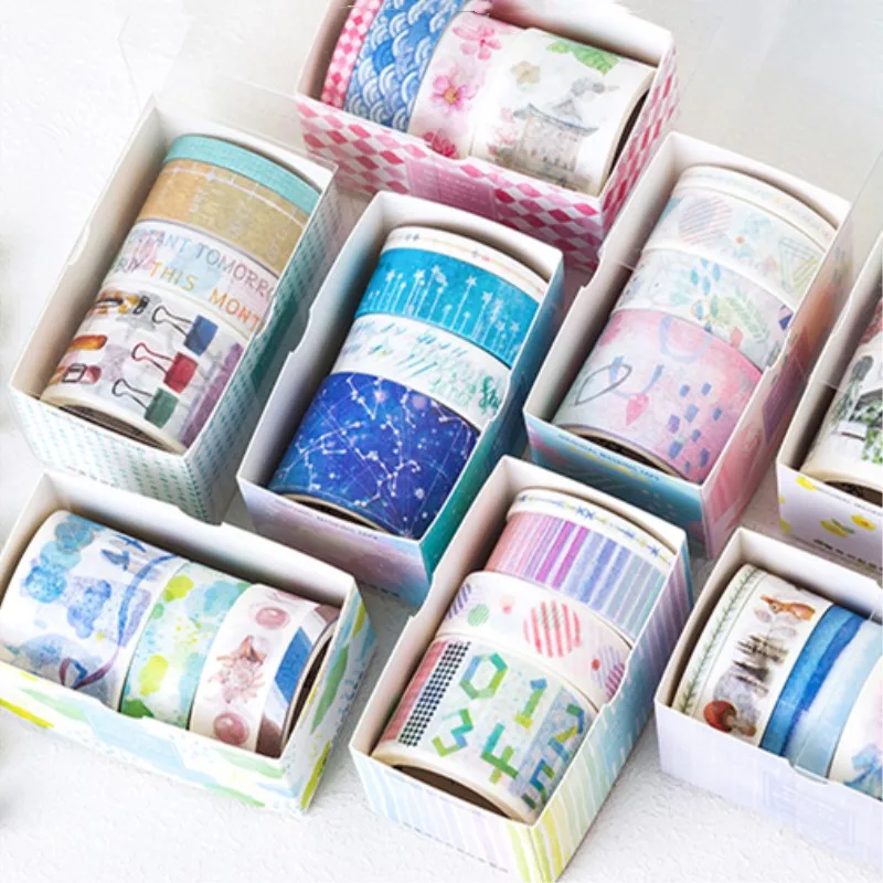 

Collage Washi Masking Tape Set 3 Rolls Masking Tapes Japanese Washi Tape DIY Scrapbooking Sticker