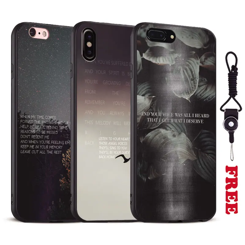 

Nature landscape Chester Lyrics Tpu Soft Silicone Phone Case Cover Shell For Apple iPhone 5 5S Se 6 6S 7 8 Plus X 10
