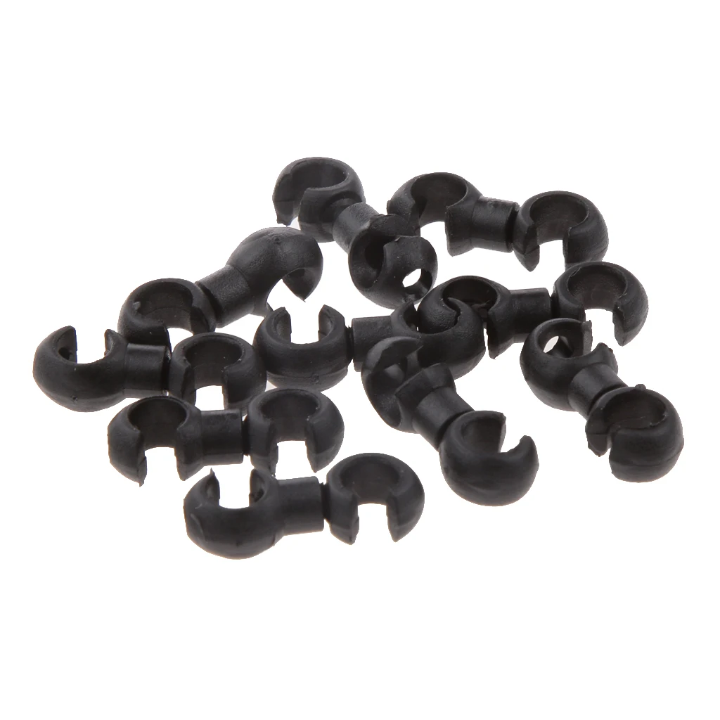 10 Pieces Black Bike Cable Clips Bicycle Rotating S-Hook S Style Cycling Bike MTB Brake Gear Buckle Cable Holder