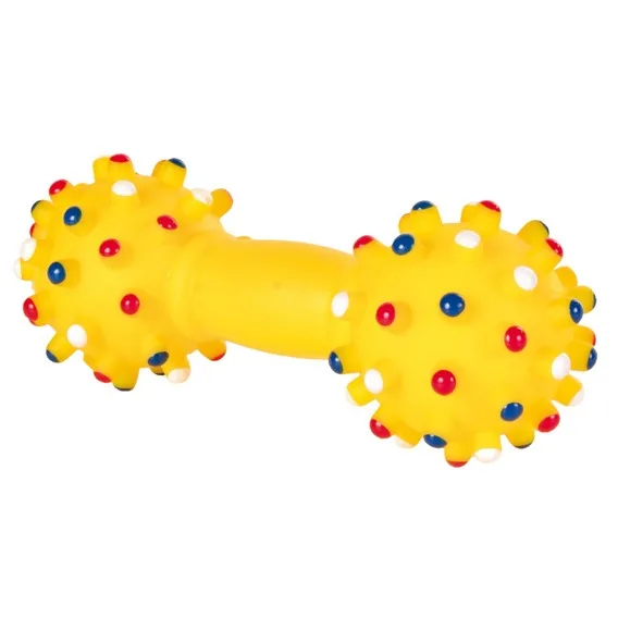 

High Quality Various Squeaky Dumbbell Dog Toy With Spikey
