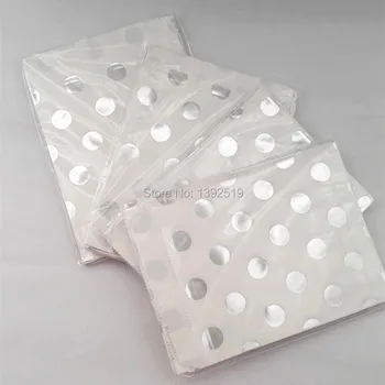 

2016 New!!!! 250Pcs/Lot Foil Silver Polka Dot SMALL PAPER GIFT PARTY BAGS Goodie Paper Bag 5*7 Inch for Decoration
