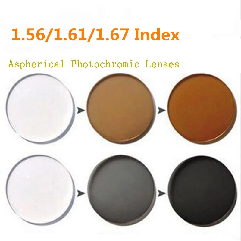 

1.56/1.61/1.67 index Aspheric Optical Photochromic Prescription Lens CR-39 Myopia Lens Glasses Lens Anti-Radiation