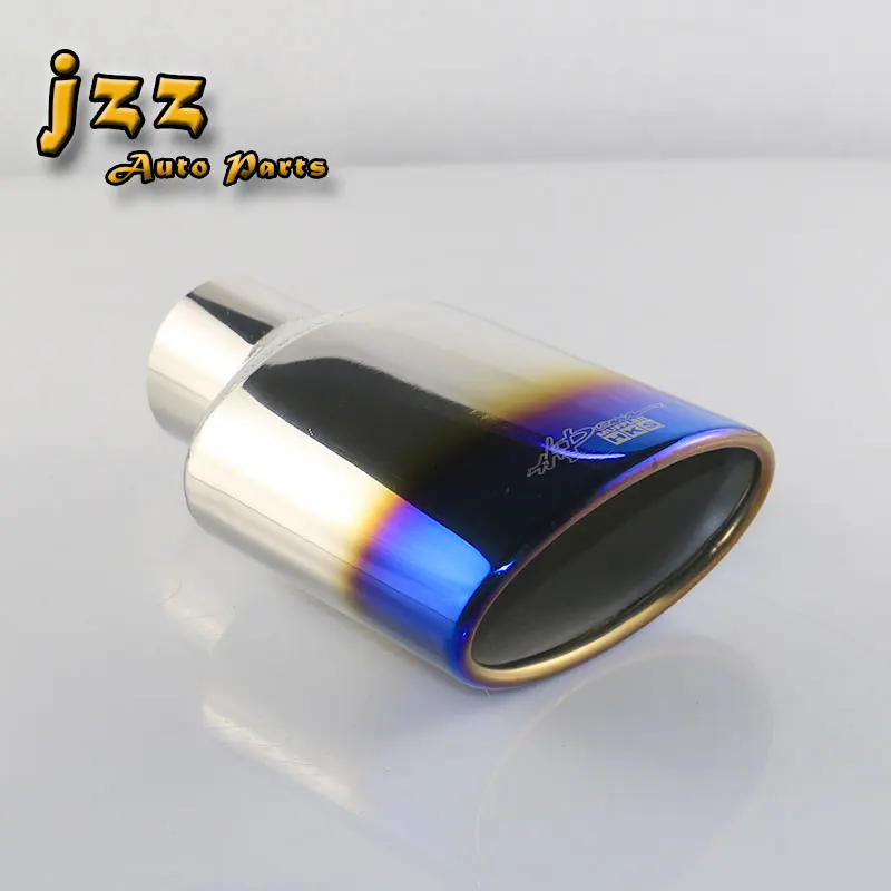 

JZZ car exhaust tips for car nozzles tailpipe burned blue auto oval outlet exhaust pipe