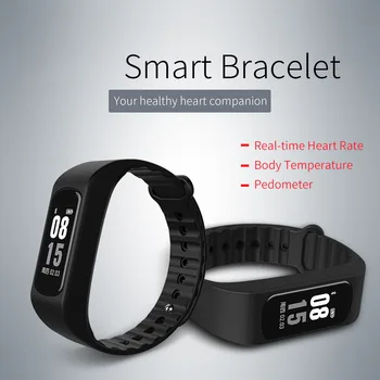 

best sell Sports Heart Rate Body Temperature Monitor Smart Band IP67 Waterproof steps Smartband Smart Wristband for ios android
