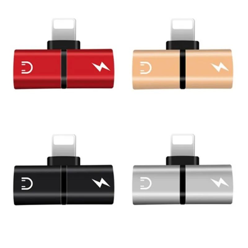 

New Portable Earphone Headset Adapter Type C USB Audio Plug Support Music Audio Charge Splitter Double Interface For Apple 2019