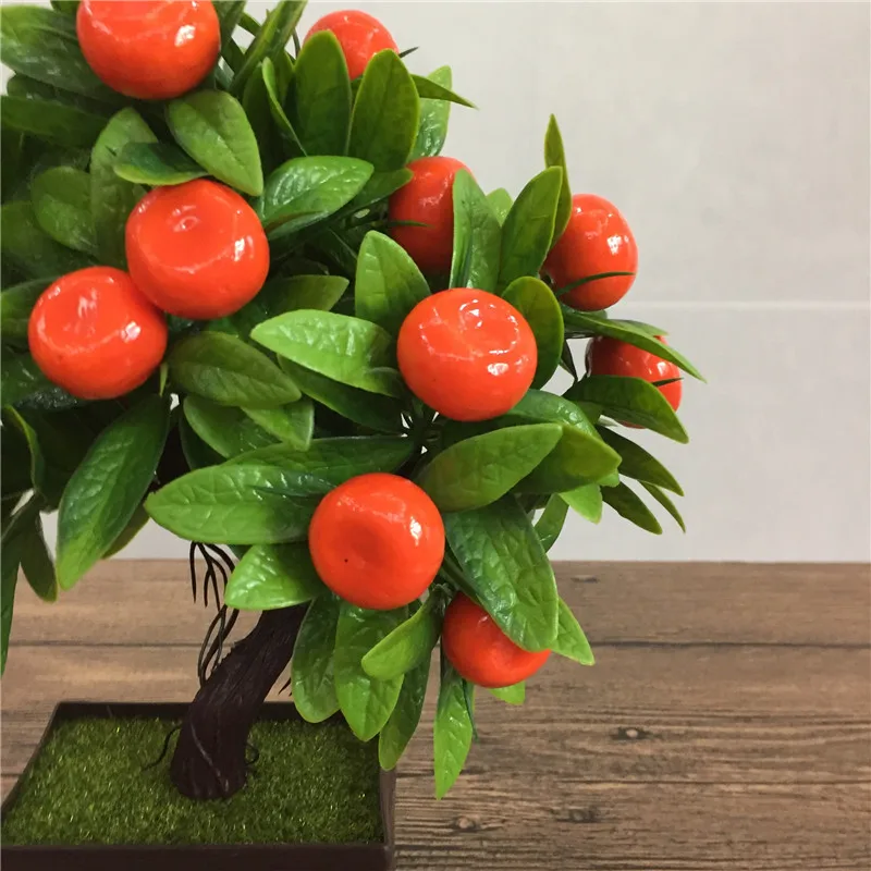 Flone Artificial Flower Plants Bonsai Foam Fruit Tree Simulation Plant Mini Potted Home Party Office Coffee Table Decoration  (11)