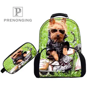 

Custom 17inchCute-Yorkshire-Backpacks Pen Bags 3D Printing School Women Men Travel Bags Boys Girls Book Computers Bag#1031-01-38