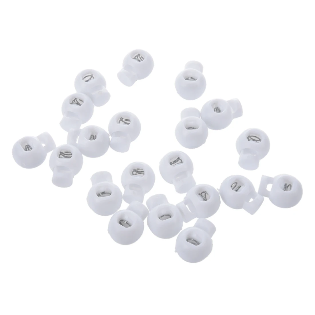 

Lanyard Luggage Backpack Toggle Stop Barrel Cord Locks Ends 20 Pcs