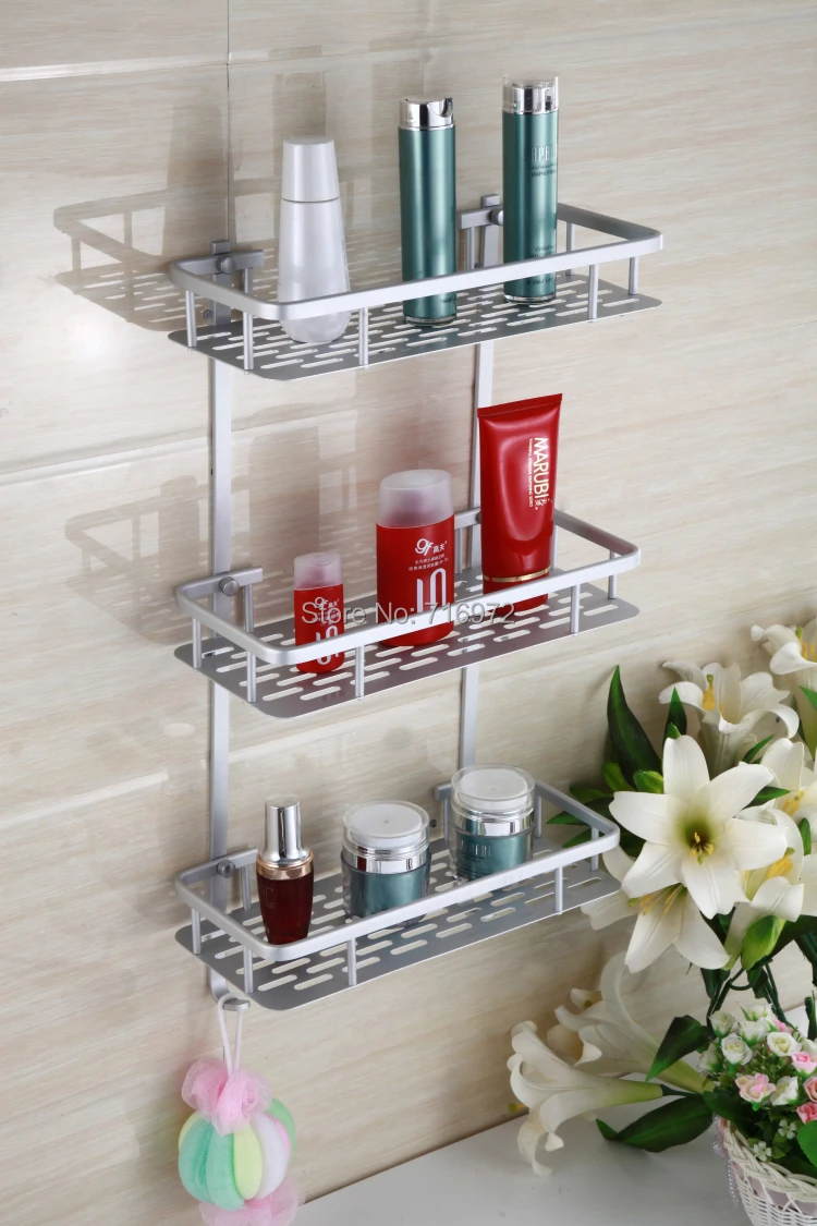 

New Arrical Free Shipping Wall Mounted Three Layers Bathroom Shelves ,Shelf in Bathroom, Bathroom Accessories-Wholesale-2518(3)