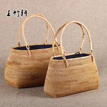 Вьетнамские импортные сумки из ротанга, японские экологически чистые ручные женские сумки, сумки для чая, сумки для чайных церемоний A4521