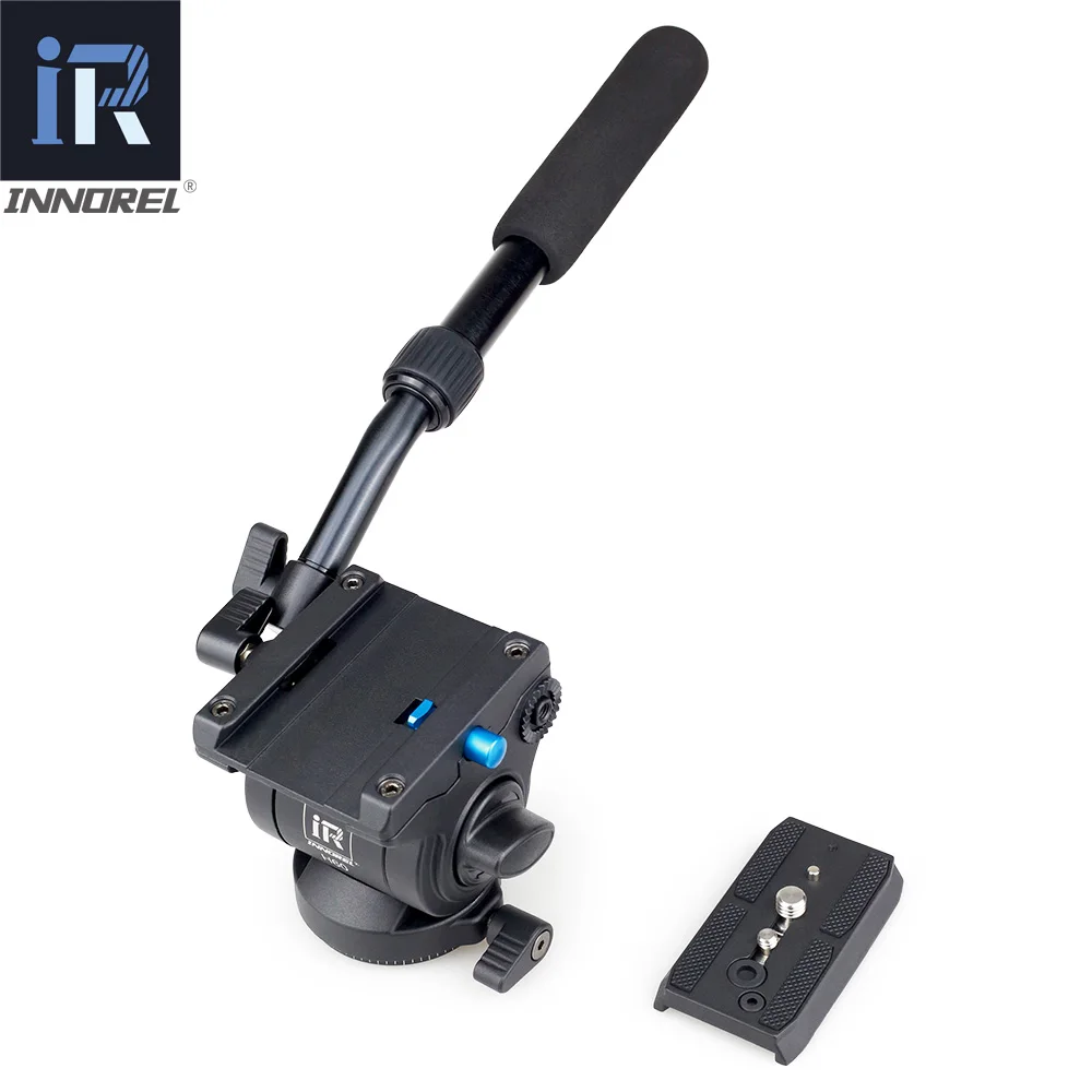 Online H60 Panoramic tripod head Hydraulic fluid video head for monopod slider Manfrotto 501PL plates compatible Better than JY0506H