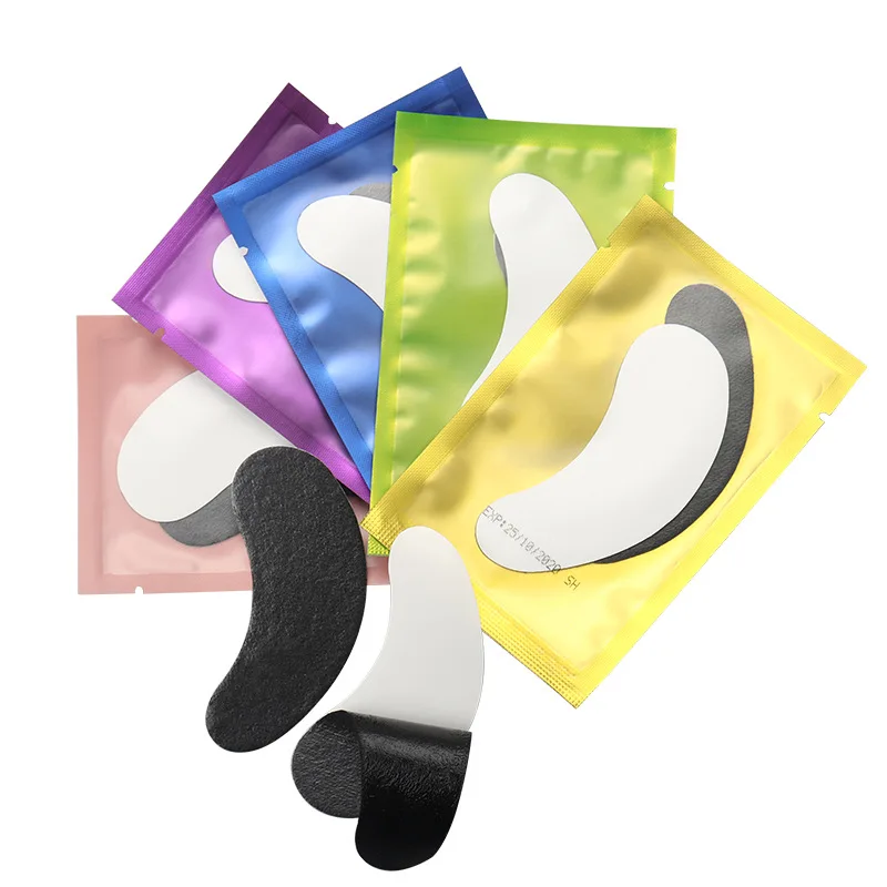 

50 pairs/lot Eye Patches for Eyelash Extension Eyelash Pads Multicolors Under the Eye Non-woven Makeup Eyelashes Building Lashes