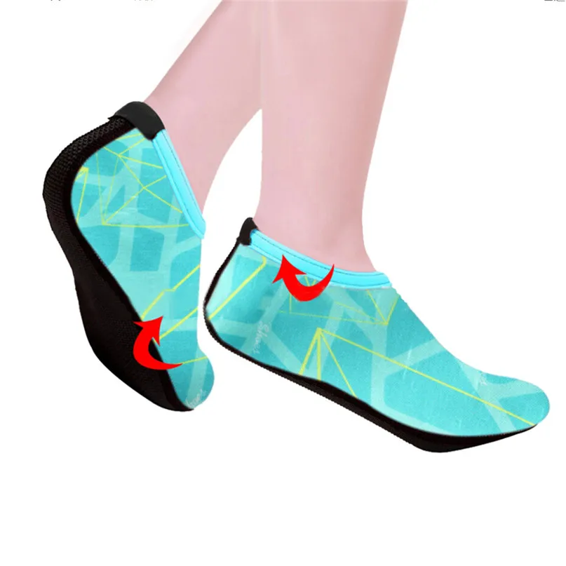 Men Women Swimming Fins Printing Diving Socks Swimming Socks Beach socks shoes snorkeling shoes Swimming Shoes Yoga Shoes #3J#F (14)