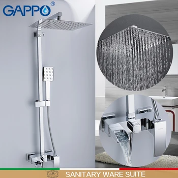 

GAPPO sanitary ware suite wall mounted shower heads bathroom massage showers waterfall rainfall bath mixer shower sets