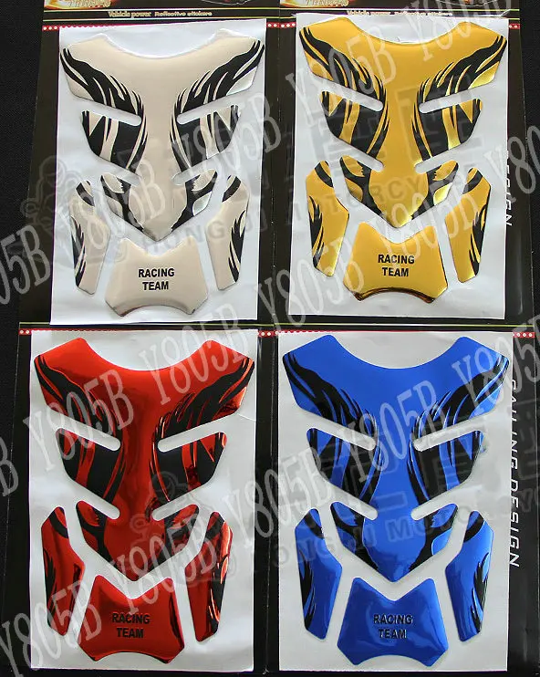 Chrome Flame Gas Fuel Tank Protector Gas Tank Pad For kawasaki NINJA ZX