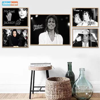 

Canvas Poster Silk Fabric Custom Michael Jackson Home Decor modern For Bedroom Poster Size Poster