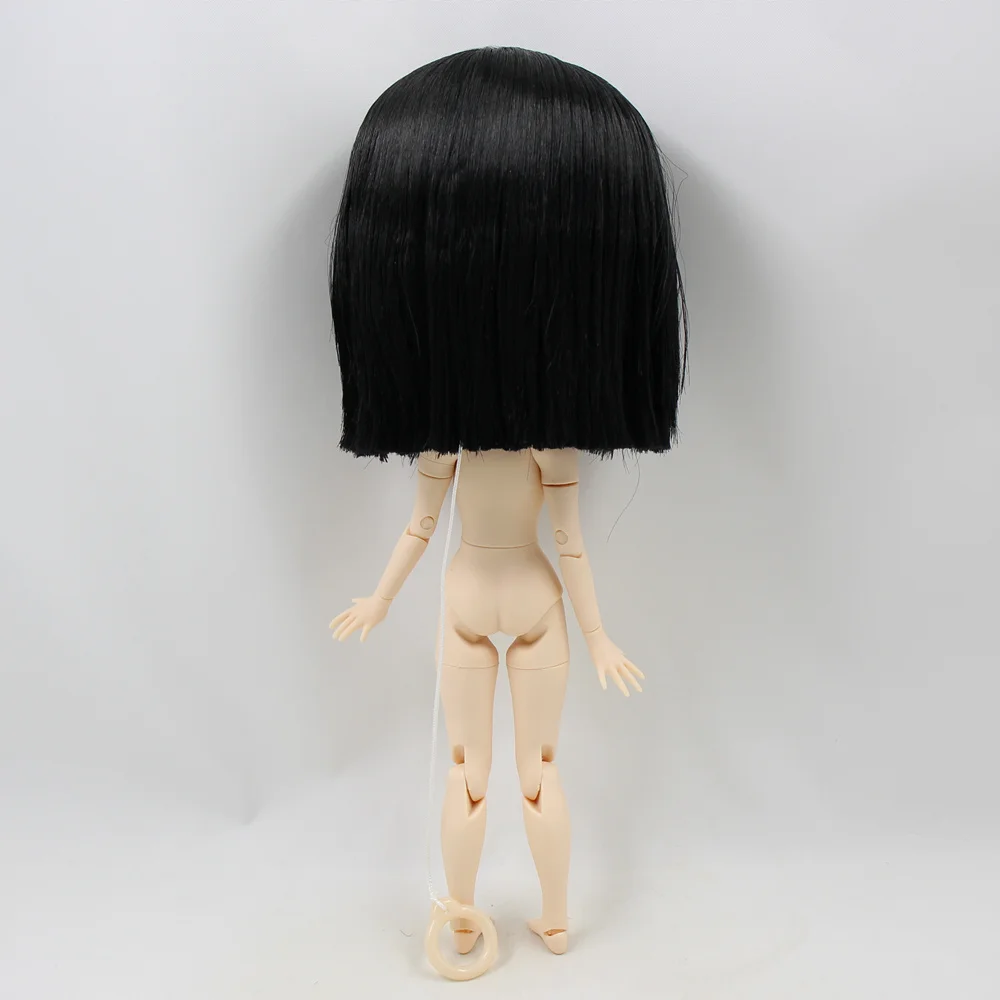 Blyth 1/6 кукла Обнаженная черные короткие прямые волосы соединение тело прозрачное лицо белая кожа BJD ледяной подходит для DIY No.130BL9601