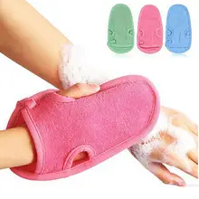 1Pc Shower Gloves Exfoliating Wash Skin Spa Bath Gloves Foam Bath Tool Accessory Body Massage Cleaning Scrubber RP2-5