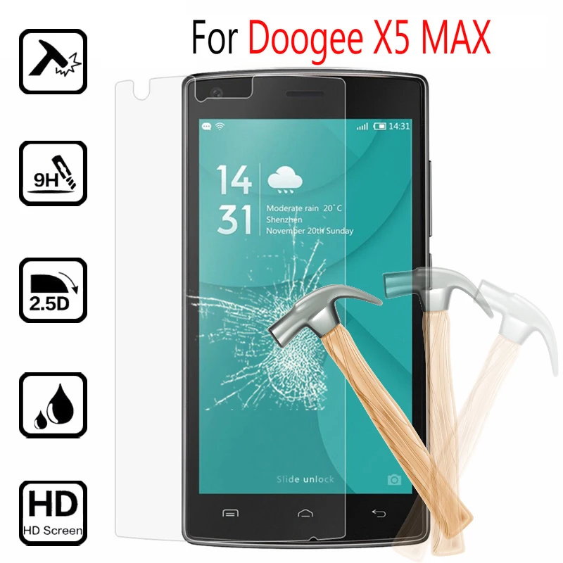 Защитное стекло doogee X5 X 5 Max закаленное Для 9H 2.5D Премиум Защитная пленка Чехол |