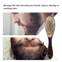 Деревянная борода расческа-выпрямитель с ручкой Для мужчин бритья расческа в форме усов борода Уход за лошадьми личные и профессиональный инструмент для бритья