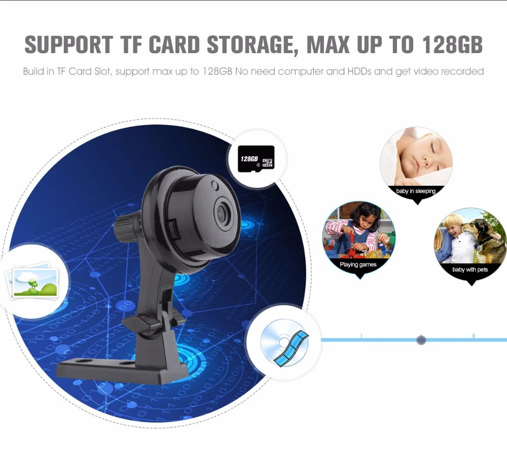 JOOAN Беспроводной IP Камера 720 P двухстороннее аудио Cloud Storage Wi Fi Видеоняни и