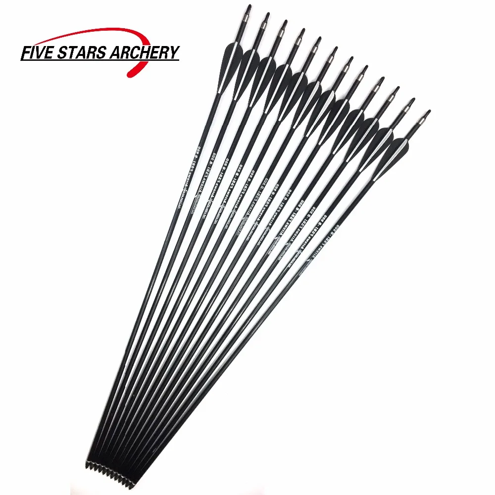 

24pcs/lot,80cm OD8mm Length Fiberglass Arrow with Replace Arrowhead,Nock Proof Spine500 For Hunting Compound Bow /Long Bow Arrow
