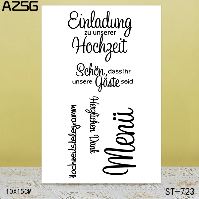 

AZSG MENU Clear Stamps/Seals For scrapbooking DIY Card Making/Album Silicone Decoration crafts 10*15cm