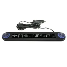 12V LED Car Programmable Message Sign Moving Scrolling Display Board W/ remote White