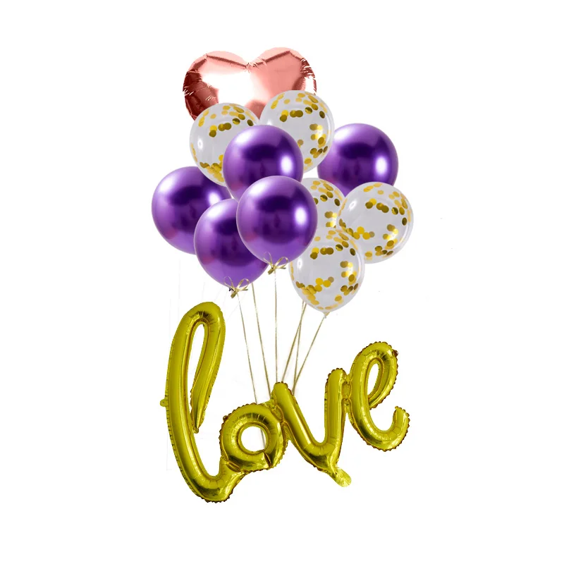 

Happy birthday Mix Rose Gold Latex Confetti Balloon Baby shower boy 1st birthday baloon birthday party decorations adult birthday party decorations kids baloon