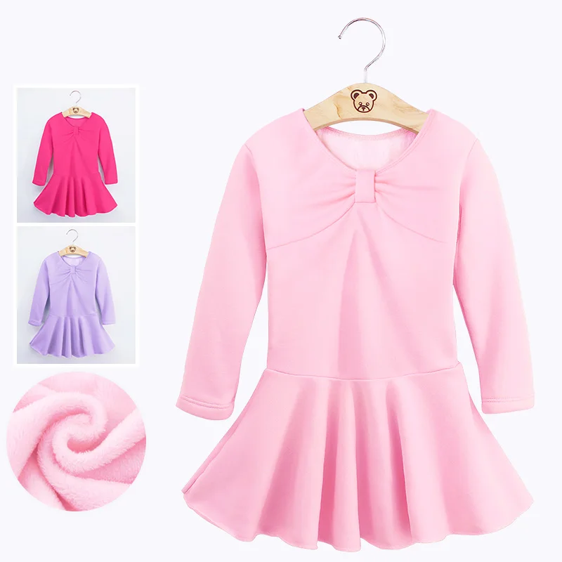 

Autumn Winter Girls Velvet Ballet Dance Dress Children Thick Warm Gymnastic Dance Practice Costumes Ballet Tutu With Shorts