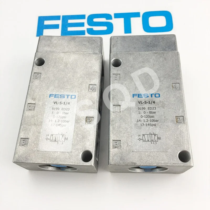 VL 5/3 B 1/4 5 1 4 FESTO три типа Электромагнитный клапан пять через управления газом серии