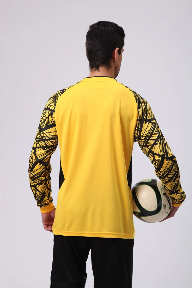 Мужская короткая Футбольная форма вратаря набор быстросохнущая голкиперская форма с длинным рукавом костюм-униформа