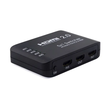 

HDMI2.0 switcher HDMI 5 input and 1 output switcher 4K 60HZ AYS-51V20 black