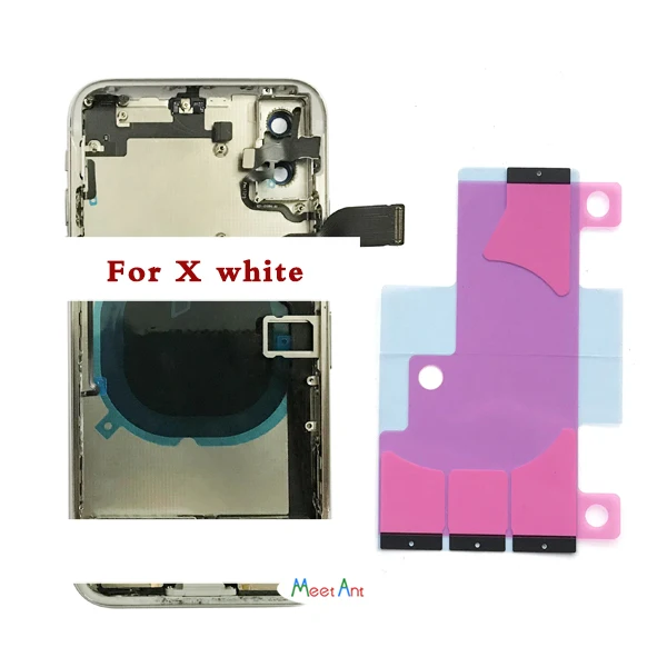 AAA Качество для iphone 8 8G/8 Plus/X задняя средняя рамка Шасси Полный Корпус в сборе крышка батареи задняя дверь с гибким кабелем - Цвет: X White Have Vibrato
