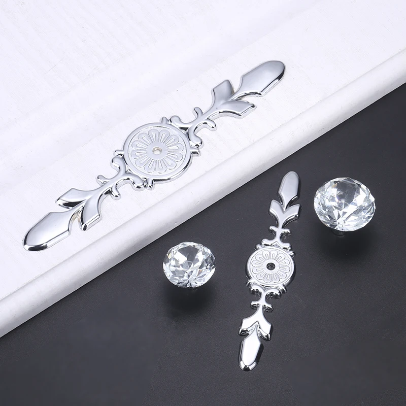 Luxury Diamond Crystal Handles Shoebox Cabinet Handles (14)