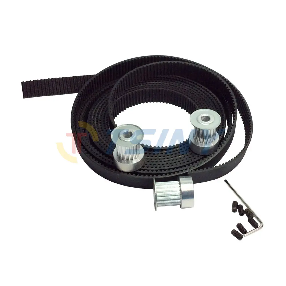 

3PCS 15 Teeth HTD 3M Timing Pulley Bore +3 Meters 3M Rubber Open Ended Timing Belt Width 15mm for Laser Engraving CNC Machines