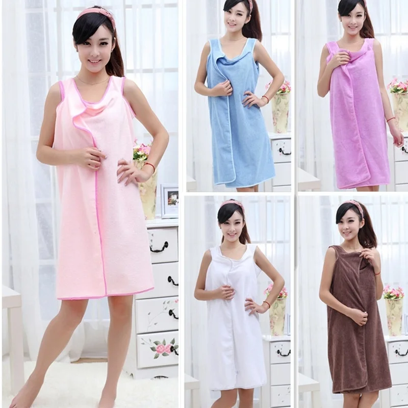 Microfiber Robes Wearable Towel Robe Sexy Spa Fast Dry Washclothing