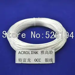 Бесплатная доставка 100 м Acrolink Посеребренная 6N occ сигнала тефлон Провода кабель 0.35mm2 dia: 1.2 мм для DIY